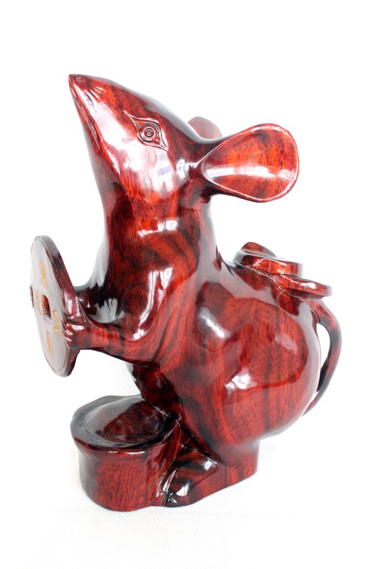 【十二生肖 木雕工藝品老鼠 招財鼠 風水擺件 一本萬利 生日禮品CQ】價格,廠家,圖片,木質、竹質工藝品,如皋市下原鎮(zhèn)振新紅木工藝品廠-